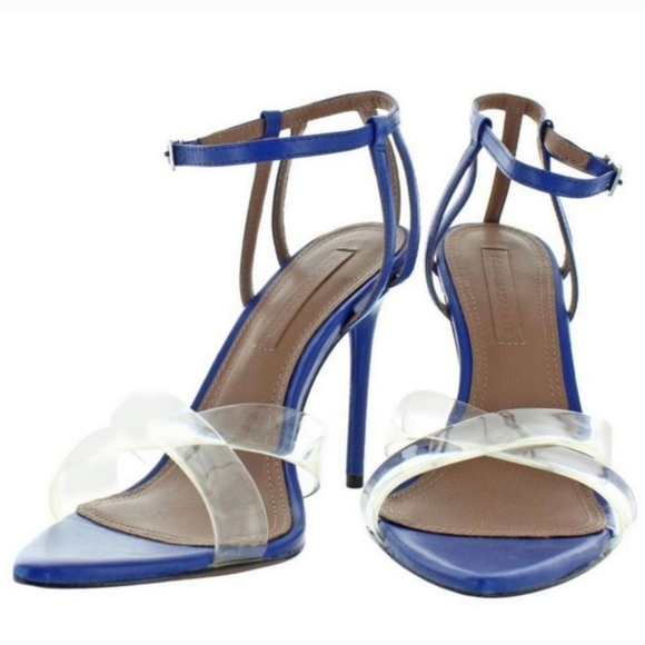 BCBGMAXAZRIA Clear Blue Point Stiletto Sandal Heel Pump Transparent BCBG 6 - Picture 2 of 6